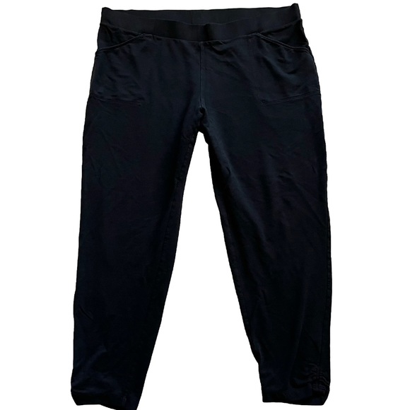 PURE JILL PULL ON SOFT PANTS W/ LEG HEM RUCHING DETAIL SIZE XL MINIMALIST COMFY - Picture 9 of 9